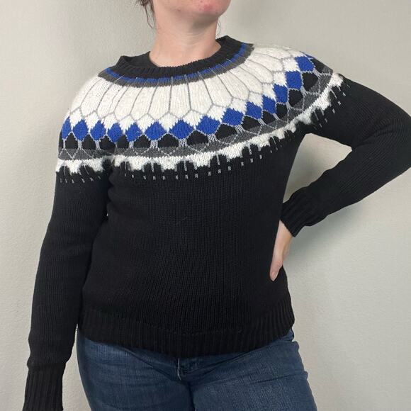 a.n.a. Black White and Blue Sweater size PS - Picture 1 of 8
